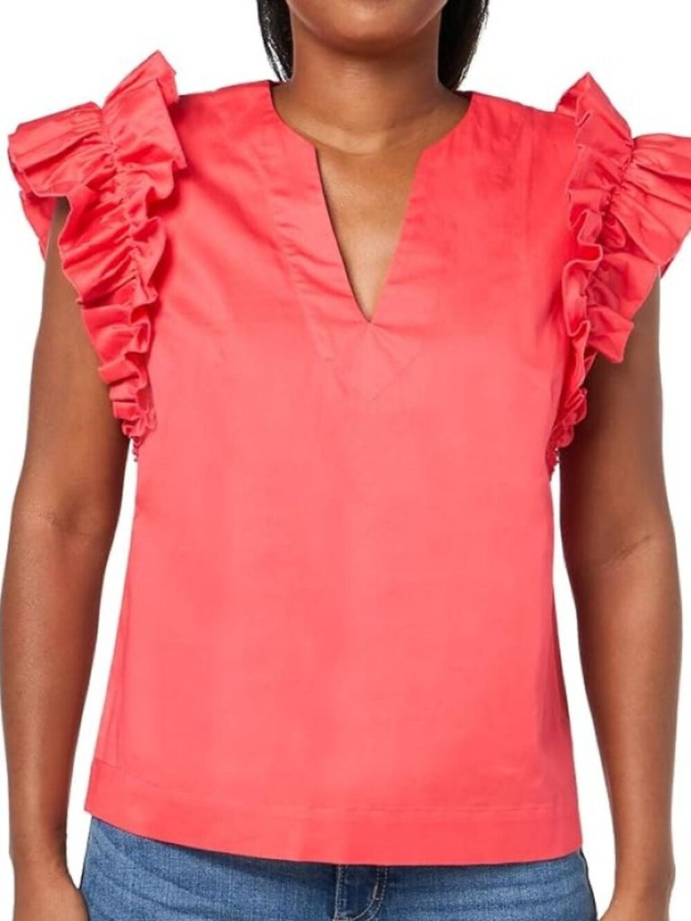 ✨ Trina Turk Women's Augusto Top Coral Small